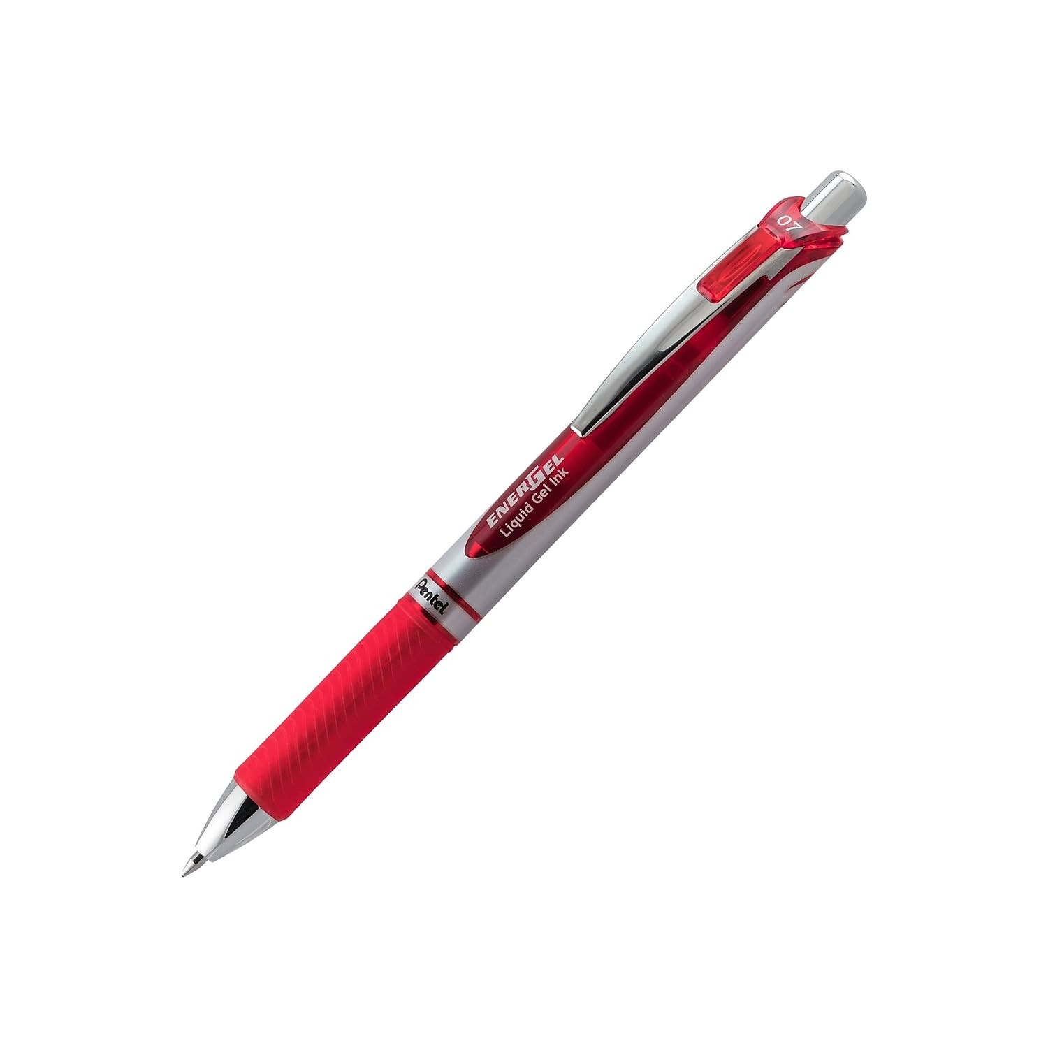 Pentel EnerGel RTX Retractable Liquid Gel Pen 3 Count (Pack of 1), Red