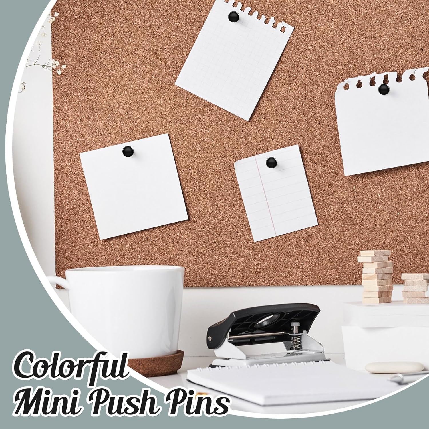 60 Pcs Giant Push Pins Large Thumb Tacks Jumbo Tacks 1 Inch Plastic Heads Pins f