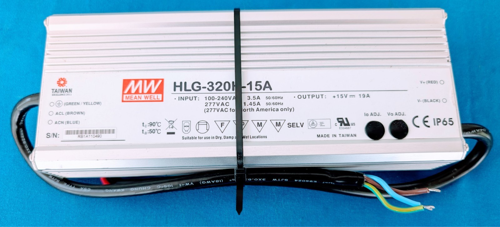 Mean Well HLG-320H-15A 15V 19A Power Supply