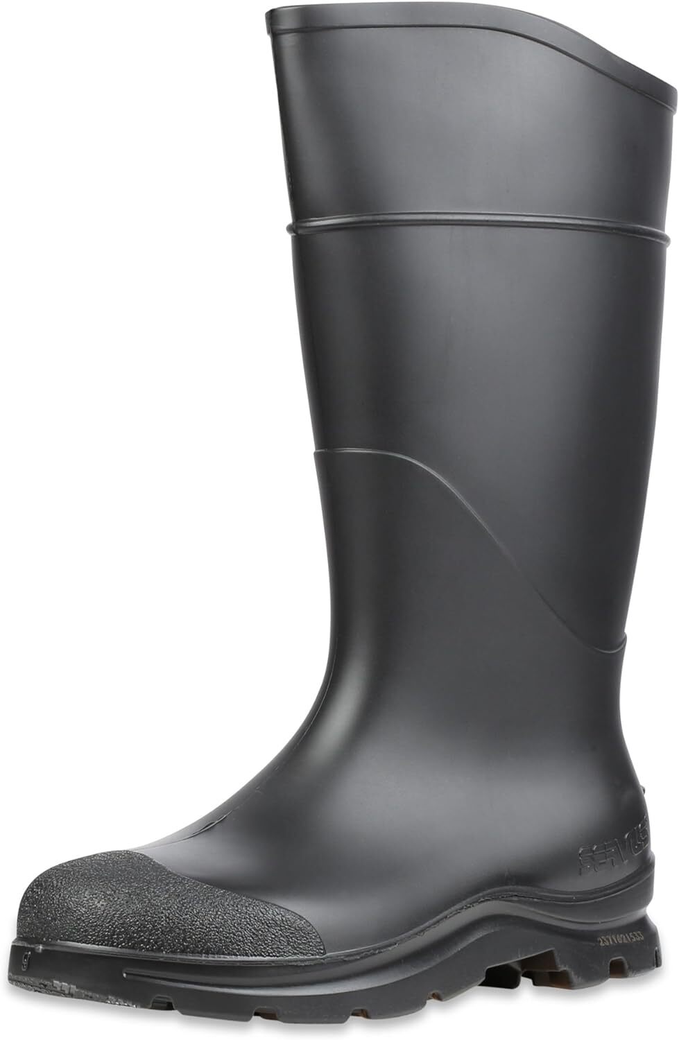 BLACK Rubber Fishing Hunting Waterproof PVC Work Mud MENS BOOTS Plain Soft Toe