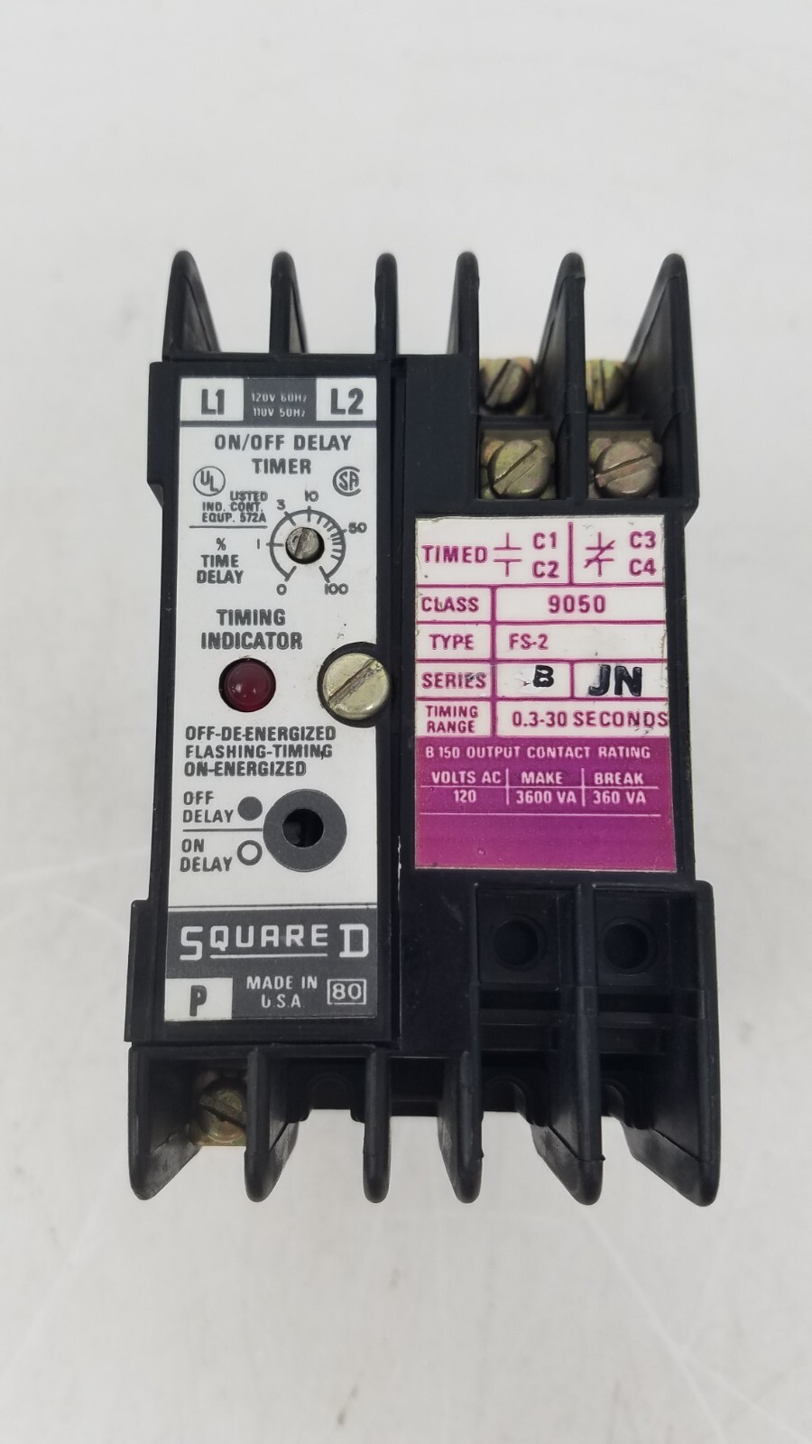 9050 FS-2 Square D ON/OFF Delay Timer – Next Day Option