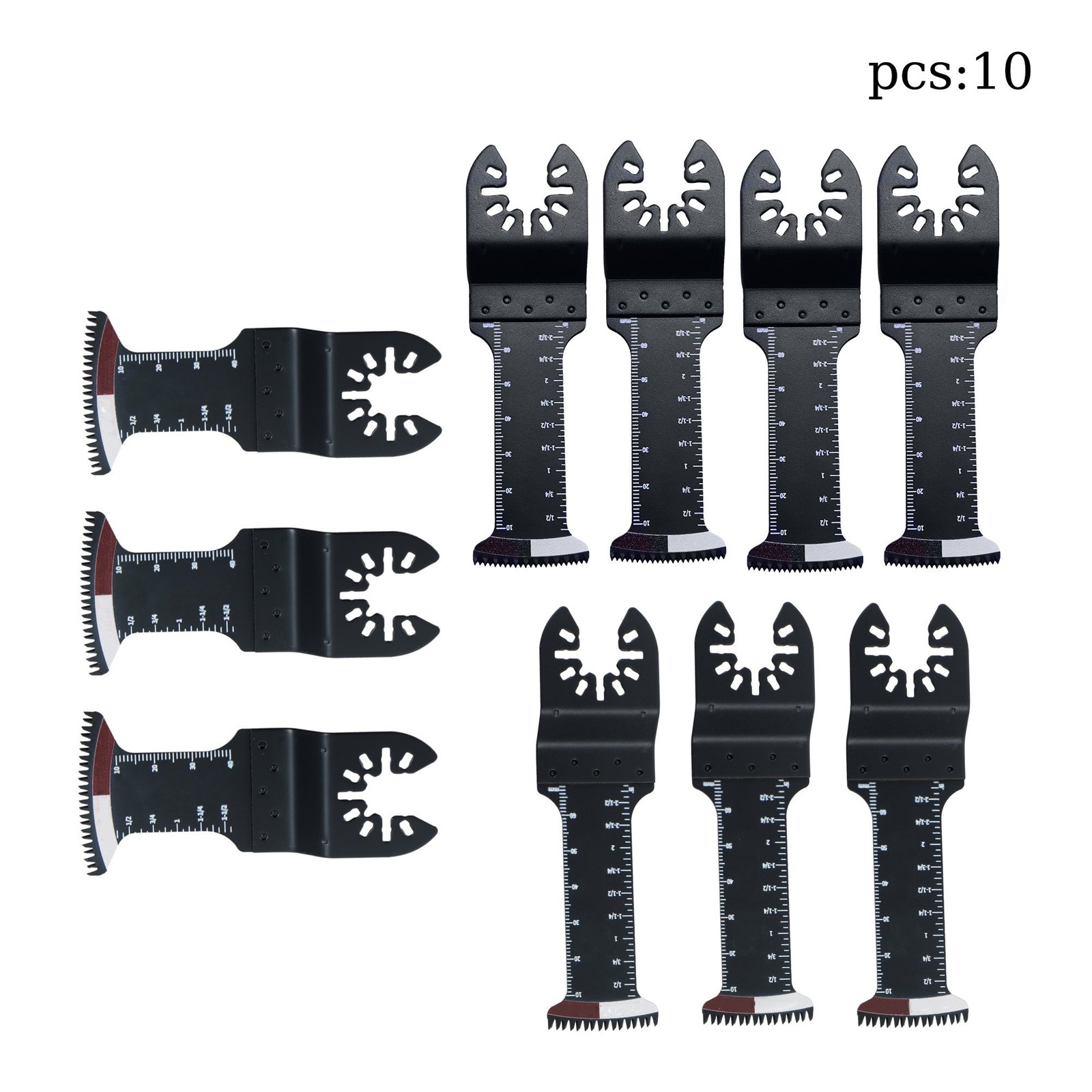 10-Pc Extended Japanese Tooth Oscillating Blades Multi Tool Blades Kit