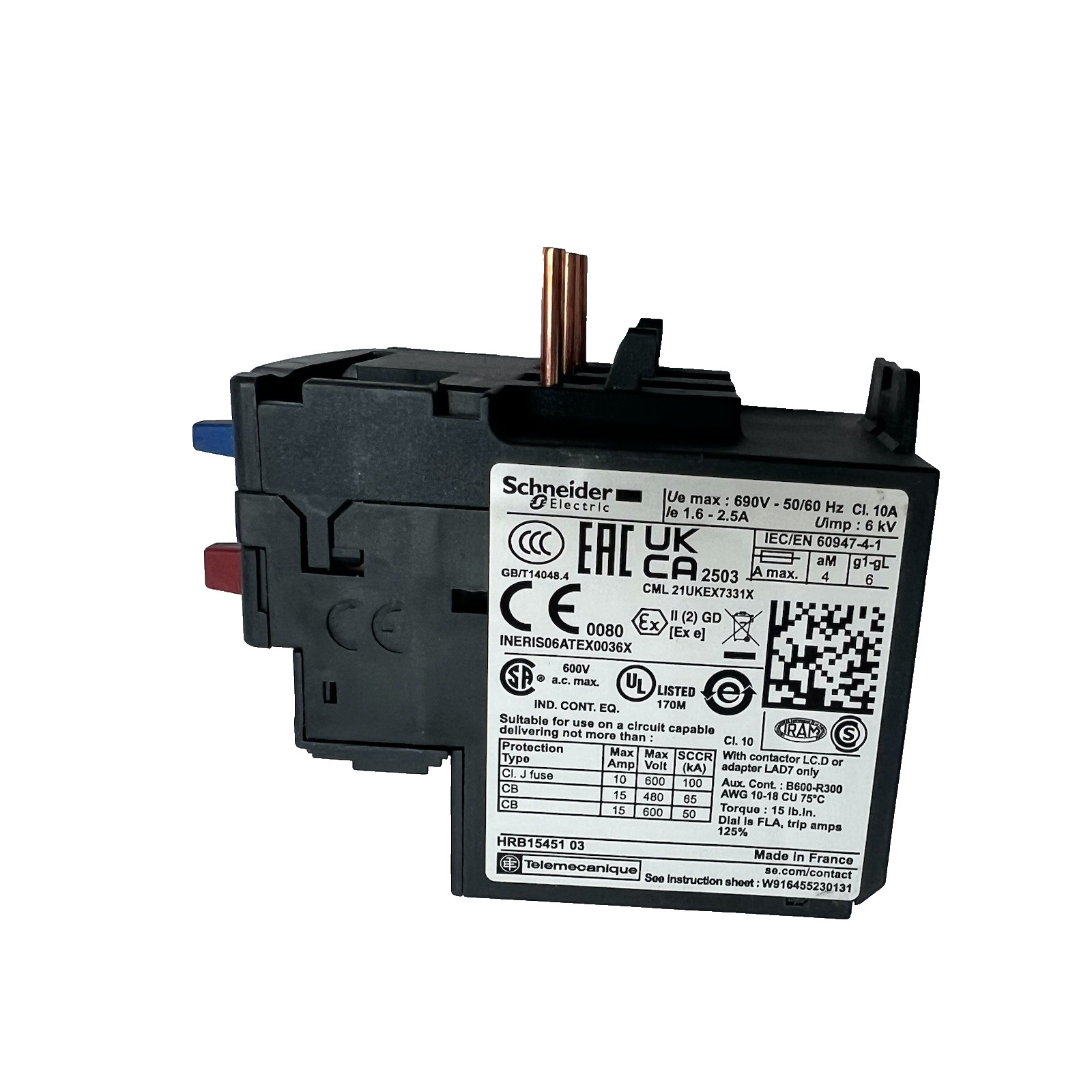 LRD07 RELAY TESAY POWER-034677 1.5-2.5A