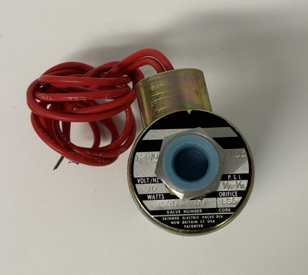 Skinner V53DB2100 Solenoid Valve 120VAC 10W 100 PSI 1/16 Orifice USA