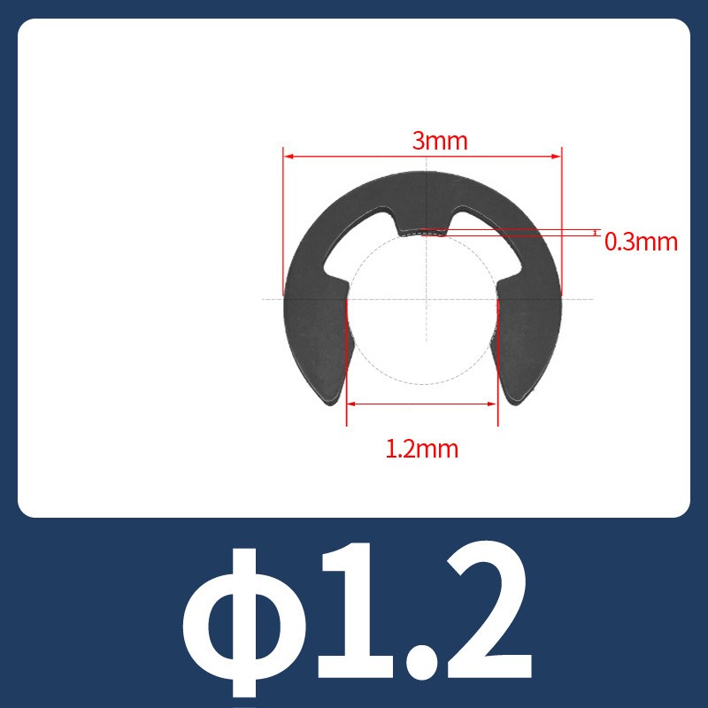 1.2-24mm E CLIP WASHER RETAINING RINGS CIRCLIP CLIPS 65 MANGANESE STEEL DIN 6799