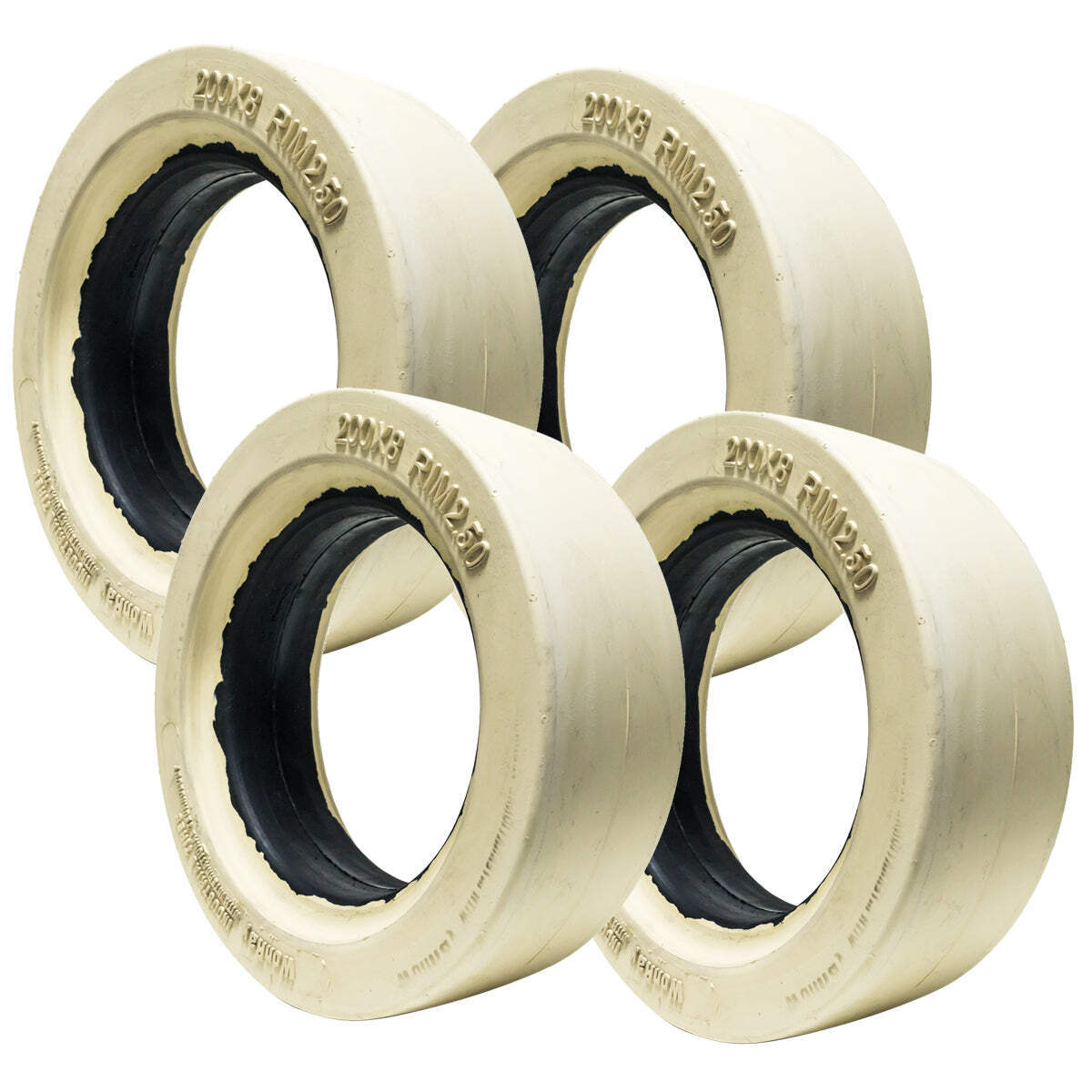 4PK Non Marking Tire Wheel 200×8 2×8 Rim 2.5 for Skyjack 112604 3015 3219