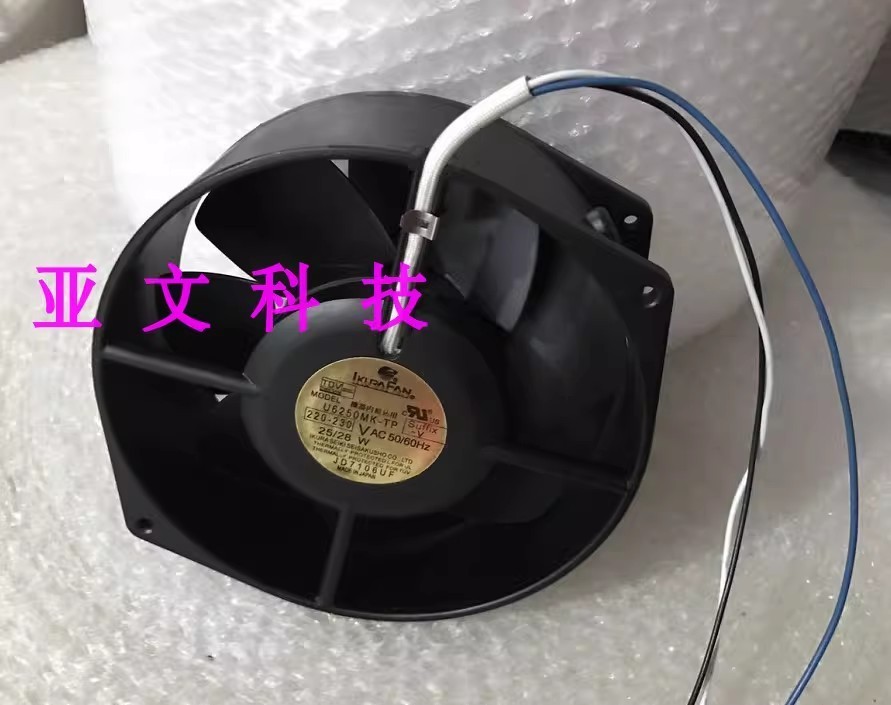 1PCS IKURA U6250MK-TP 220–230V 25/28W 15cm 3-pin All-Metal Fan