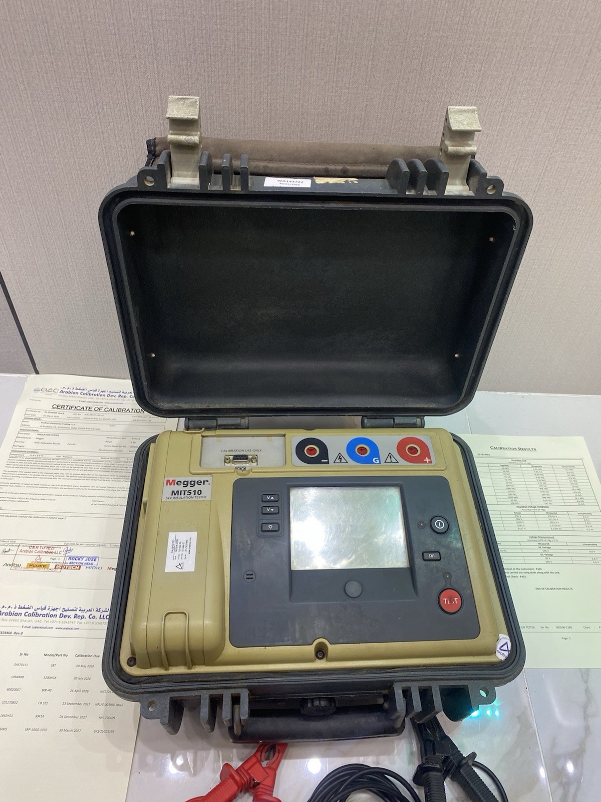 Megger MIT510 5KV Insulation Tester (Calibration 03-2026 To 03-2027)