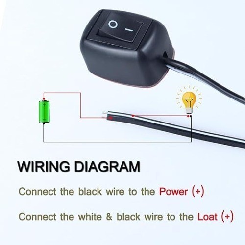 Paste Type Switch ON/Off Inline Rocker Toggle Switch 250V 1 Size: 30cm (11.81)