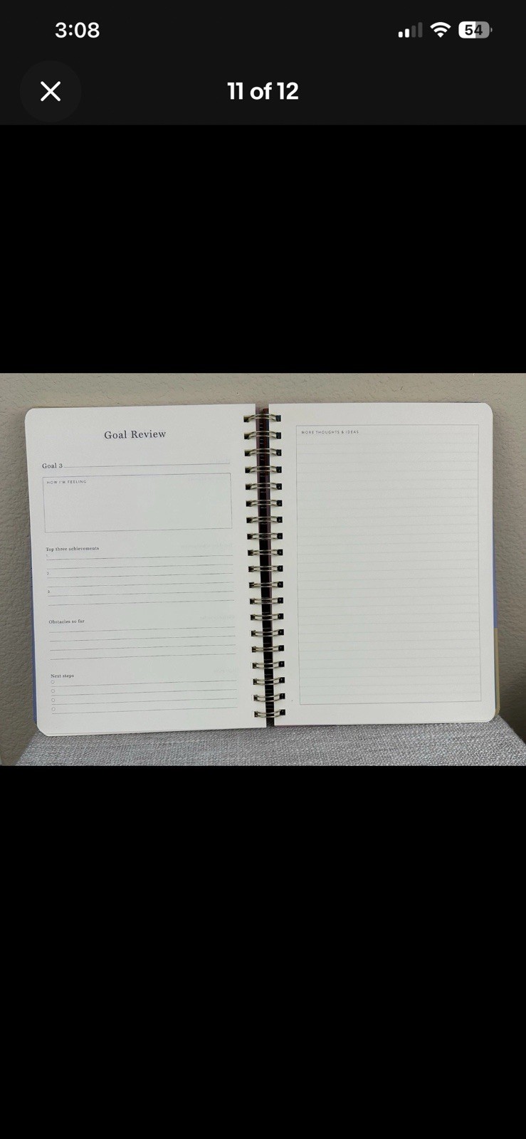 Papier Productivity Planner Spiral Bound Undated Hardcover 7″x10″ 12 Weeks 1unit
