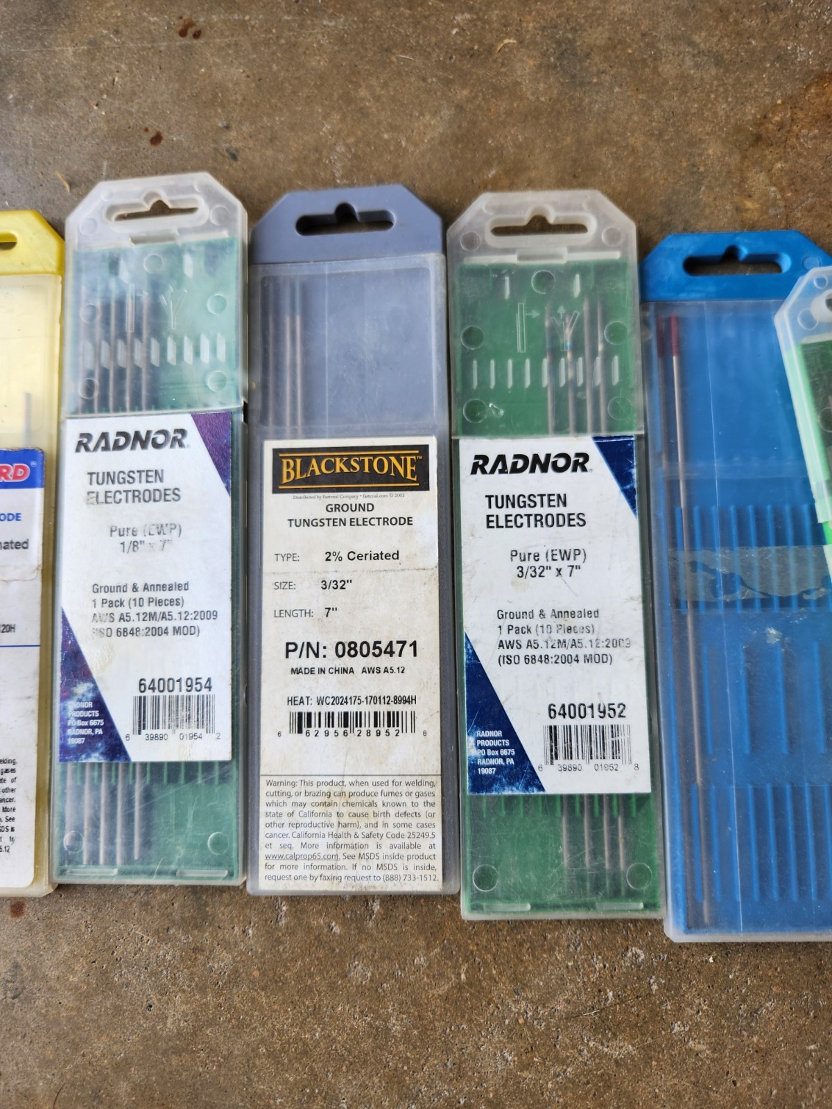 Radnor EWLa Tungsten Electrodes 2% Lanthanated 3/32″ x 7″ 10 Pack MISC PACKS