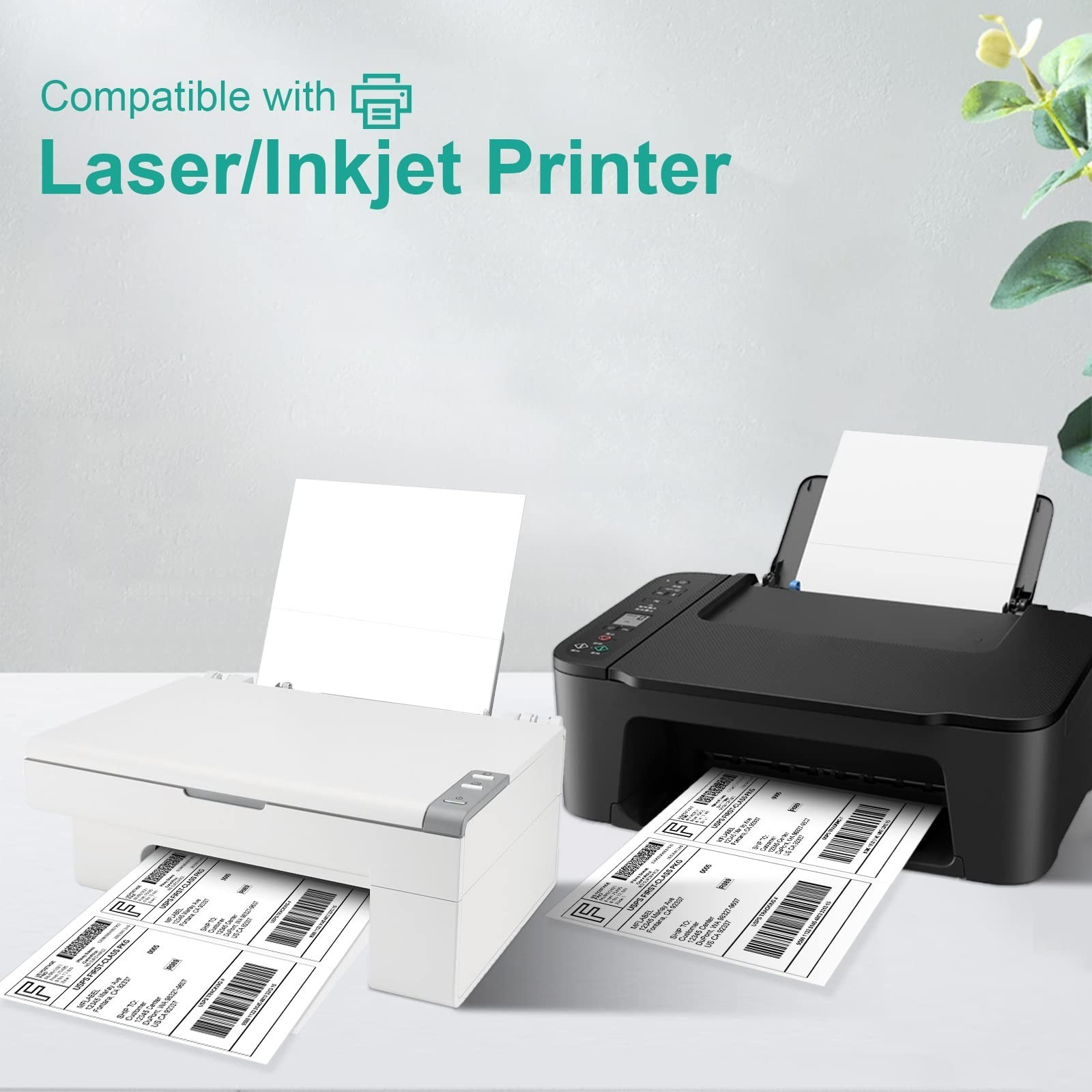 MFLABEL Half Sheet Shipping Labels – 200 Self Adhesive Sticker Sheets