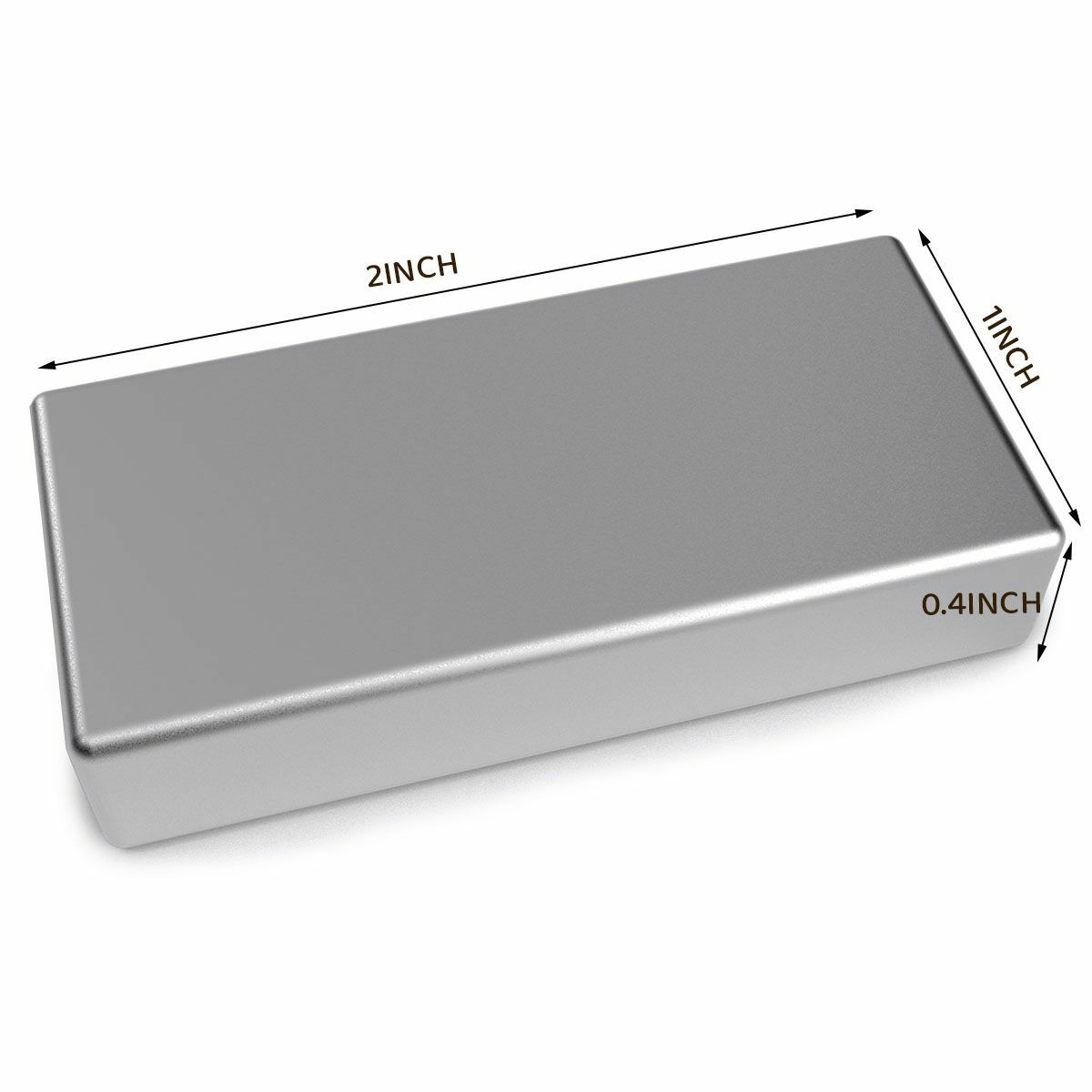 Big Block Magnets Super Strong Rare Earth N52 Neodymium Large Magnet 2″X1″X0.39″