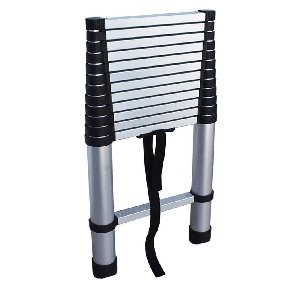 10.5/12.5/14.5FT Aluminum Non-Slip Telescoping Ladder Extension Folding Ladders