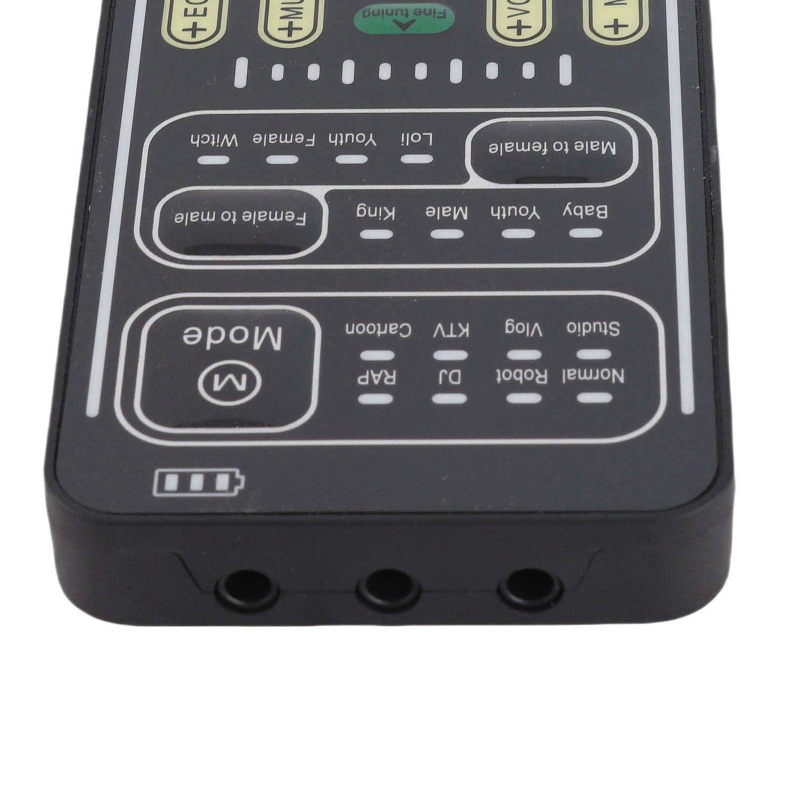 Mini Live Sound Card Voice Changer 8 Vocal Tones 8 Built-in Sound Effects