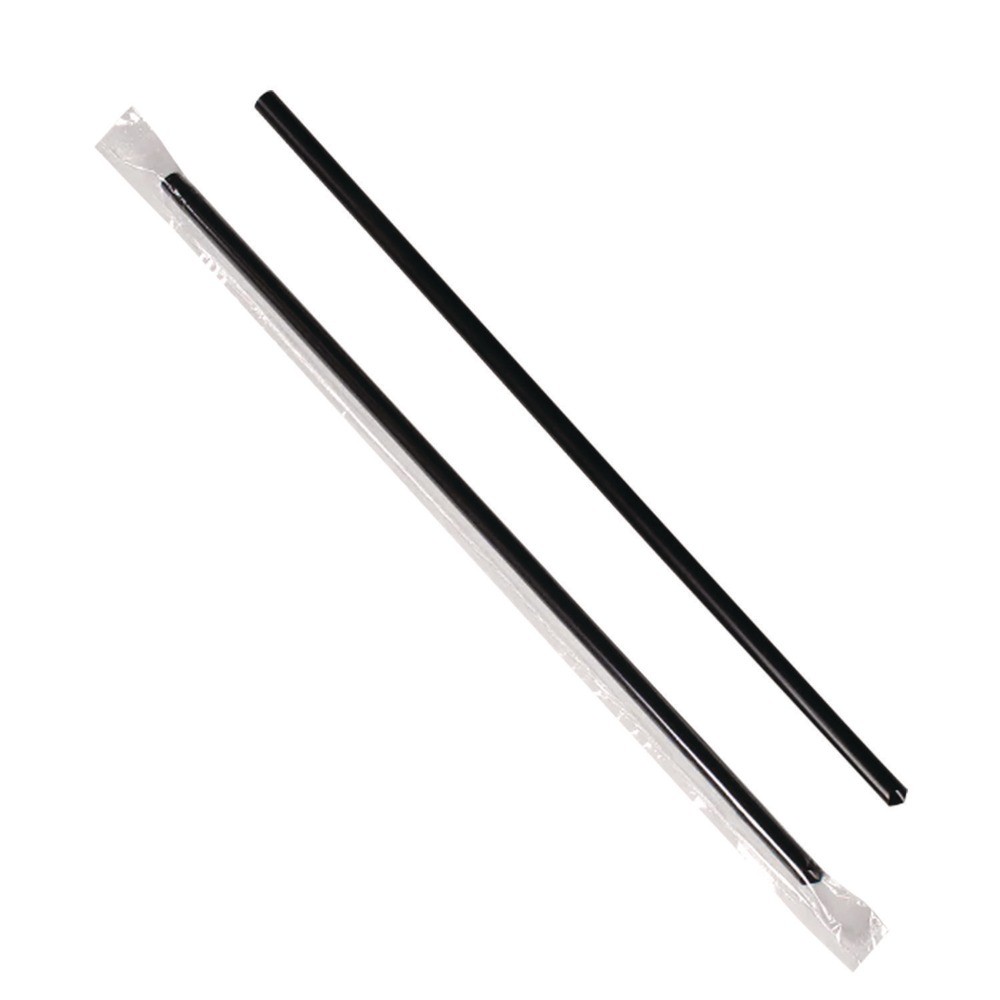 Karat C9035 9 in. Jumbo Straws – Black (2000/Carton) New