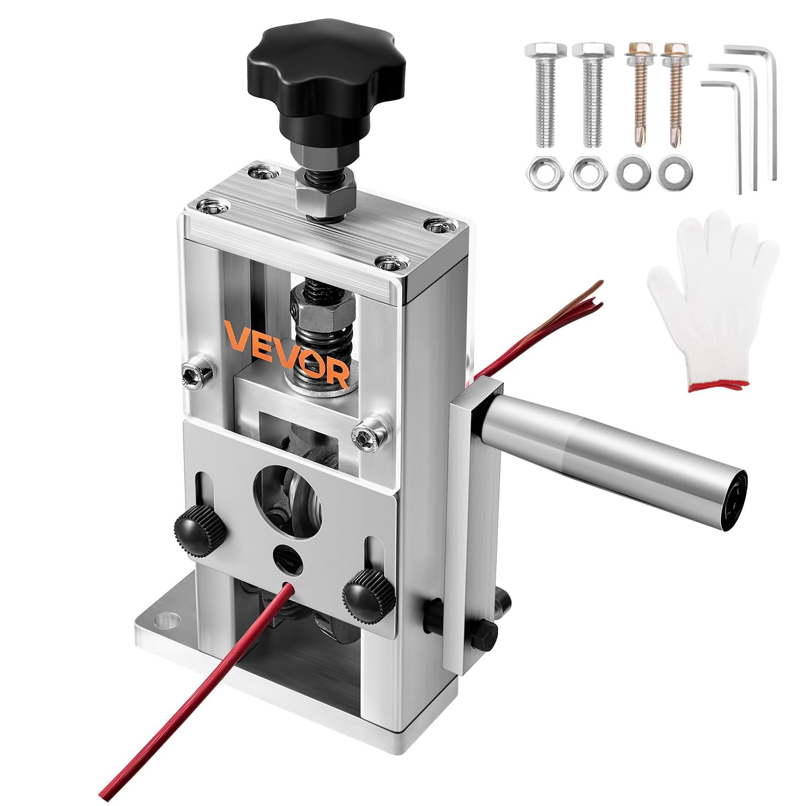 VEVOR Manual Wire Stripping Machine, 0.06-1 in, Copper Stripper with Silver