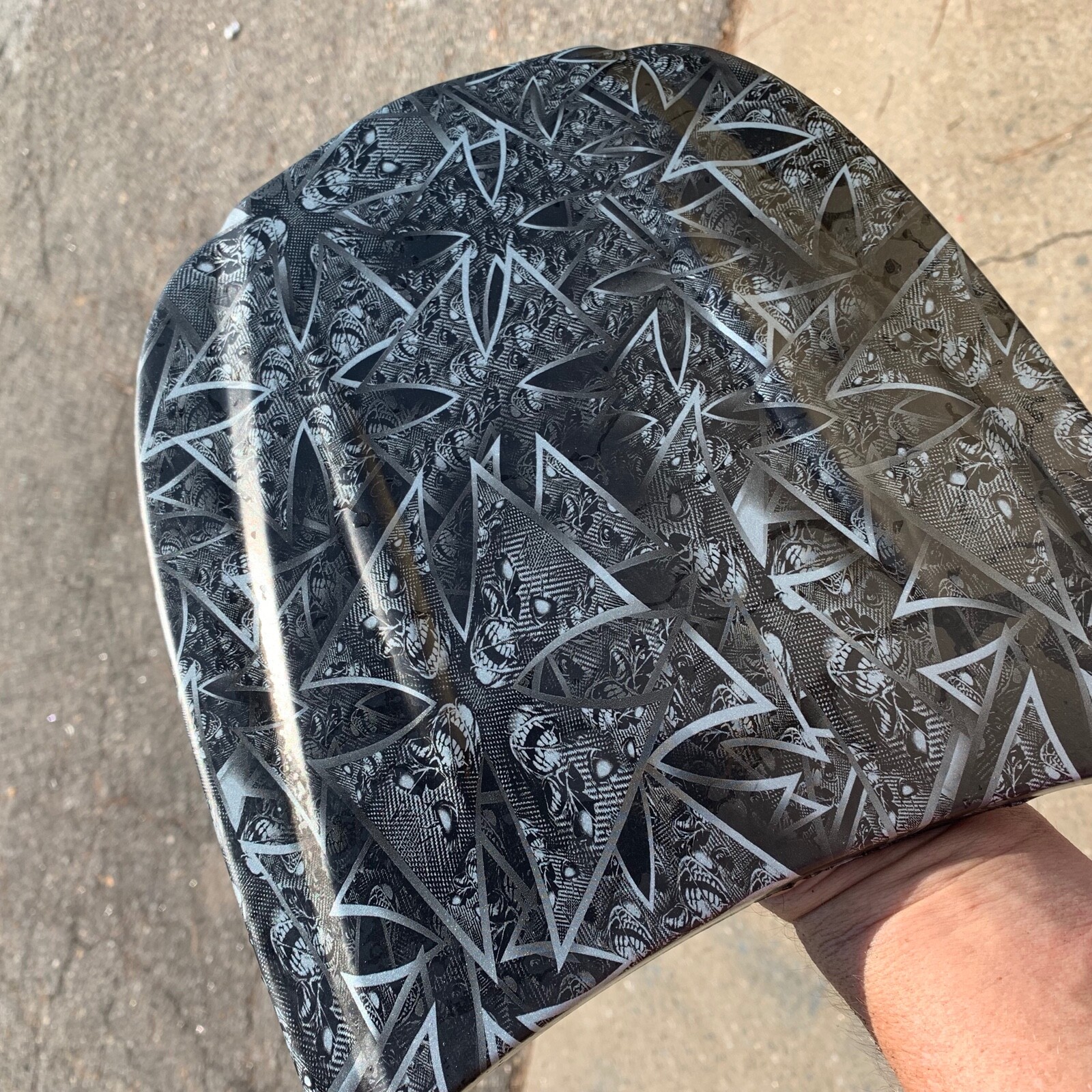 HYDROGRAPHIC FILM Carbon fiber skulls Iron Cross 7′ x 20″ of film hydro DIP APE