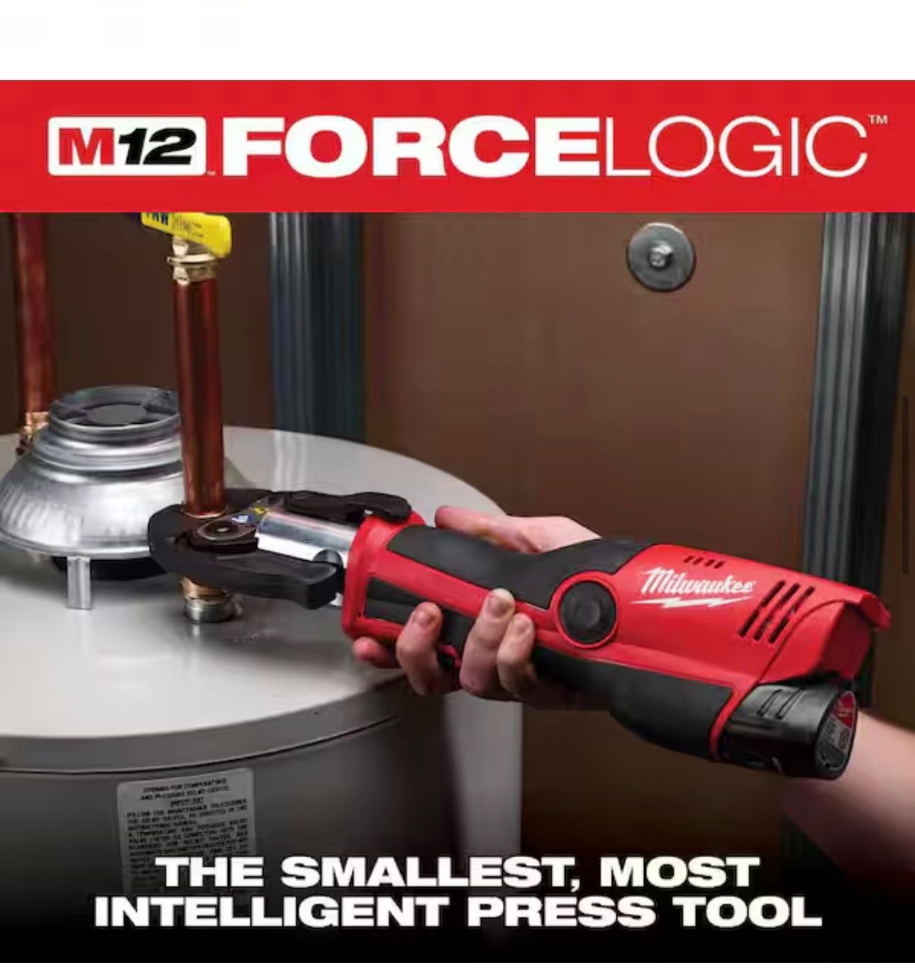 Milwaukee M12 Force Logic Press Tool Kit 2473-22 Copper 1/2″-1″ Clamp
