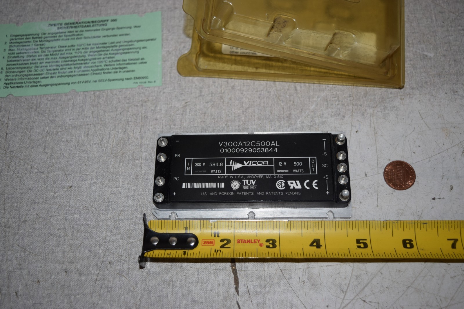 VICOR V300A12C500AL Power Supply Module