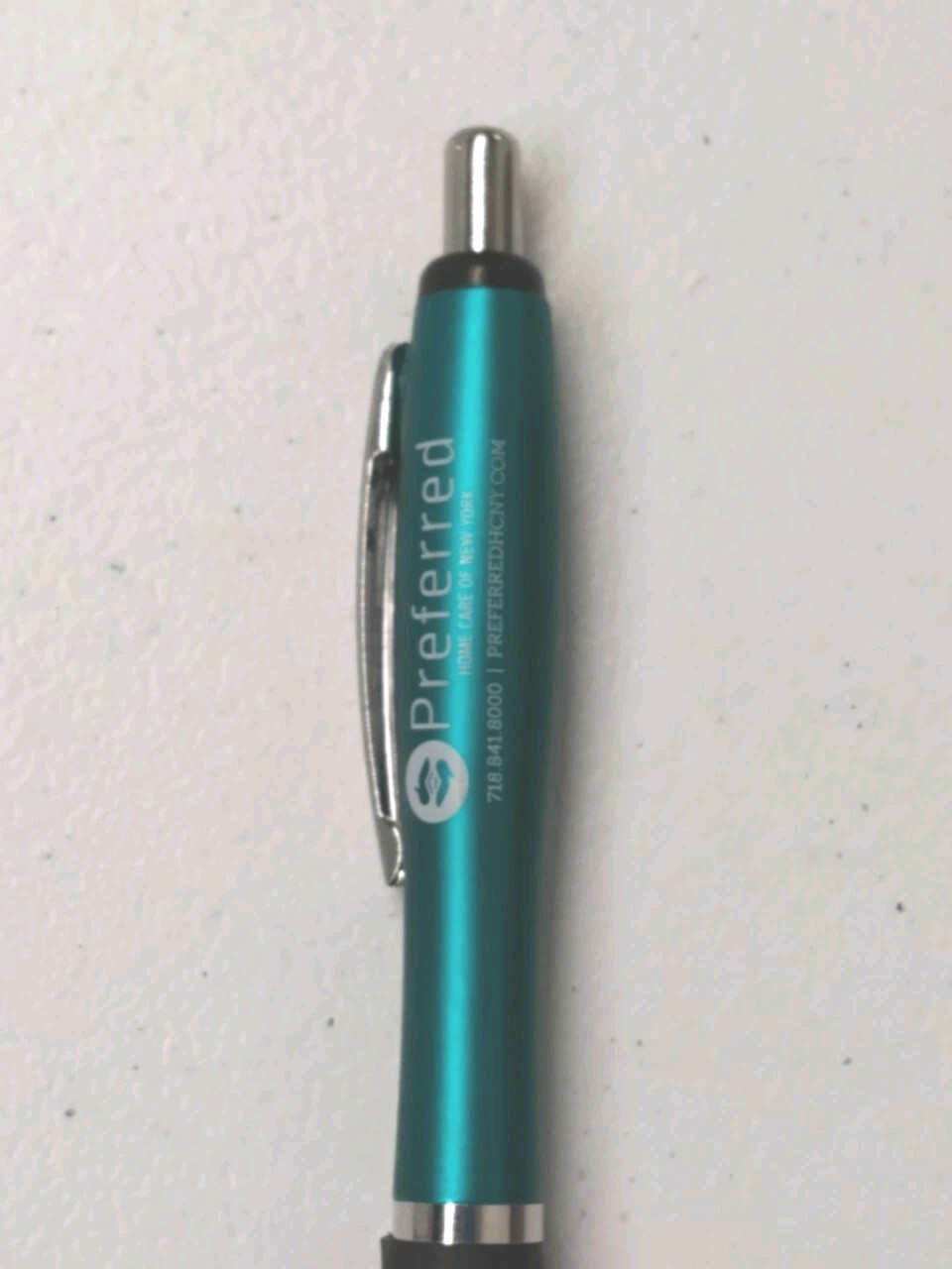 30ct Lot Misprint Click Pens Thick Barrel Rubber Grip TEAL AQUA BLUE GREEN