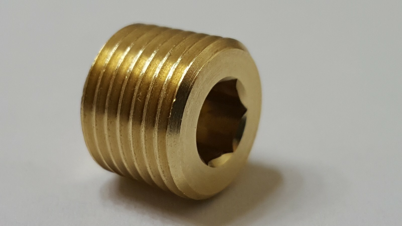 Lot of 10 pcs. 1/8″ Male NPT Brass Plug Allen Key Countersunk Hex USA