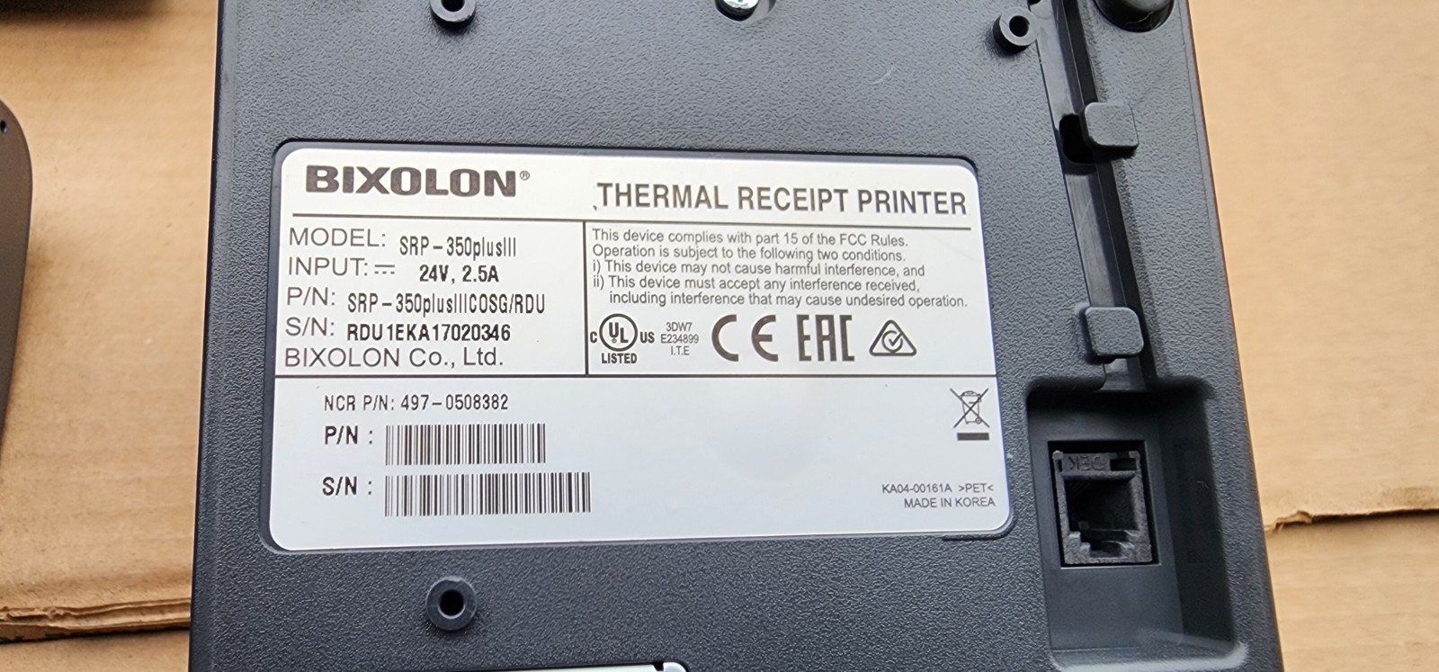6 NCR Bixolon SRP-350 Plus III Direct Thermal Receipt POS Printer USB LAN Serial