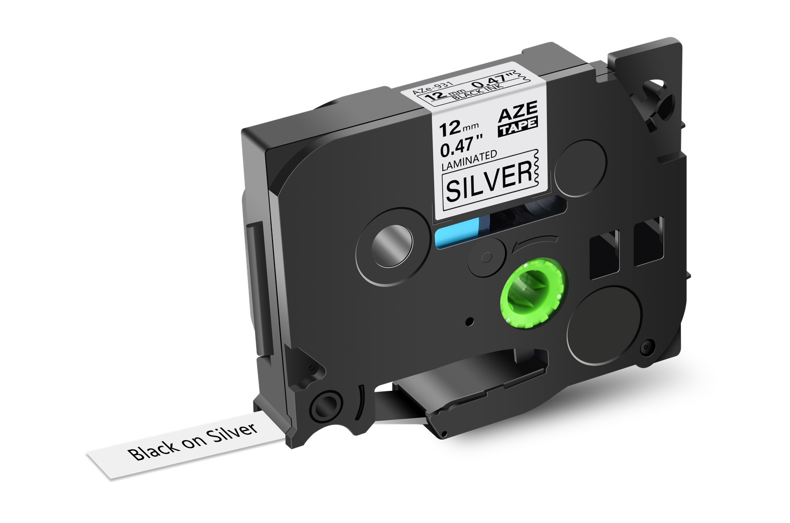 4PK 12mm Compatible with Brother TZ931 TZe931 Black on Silver Label Tape P-Touch