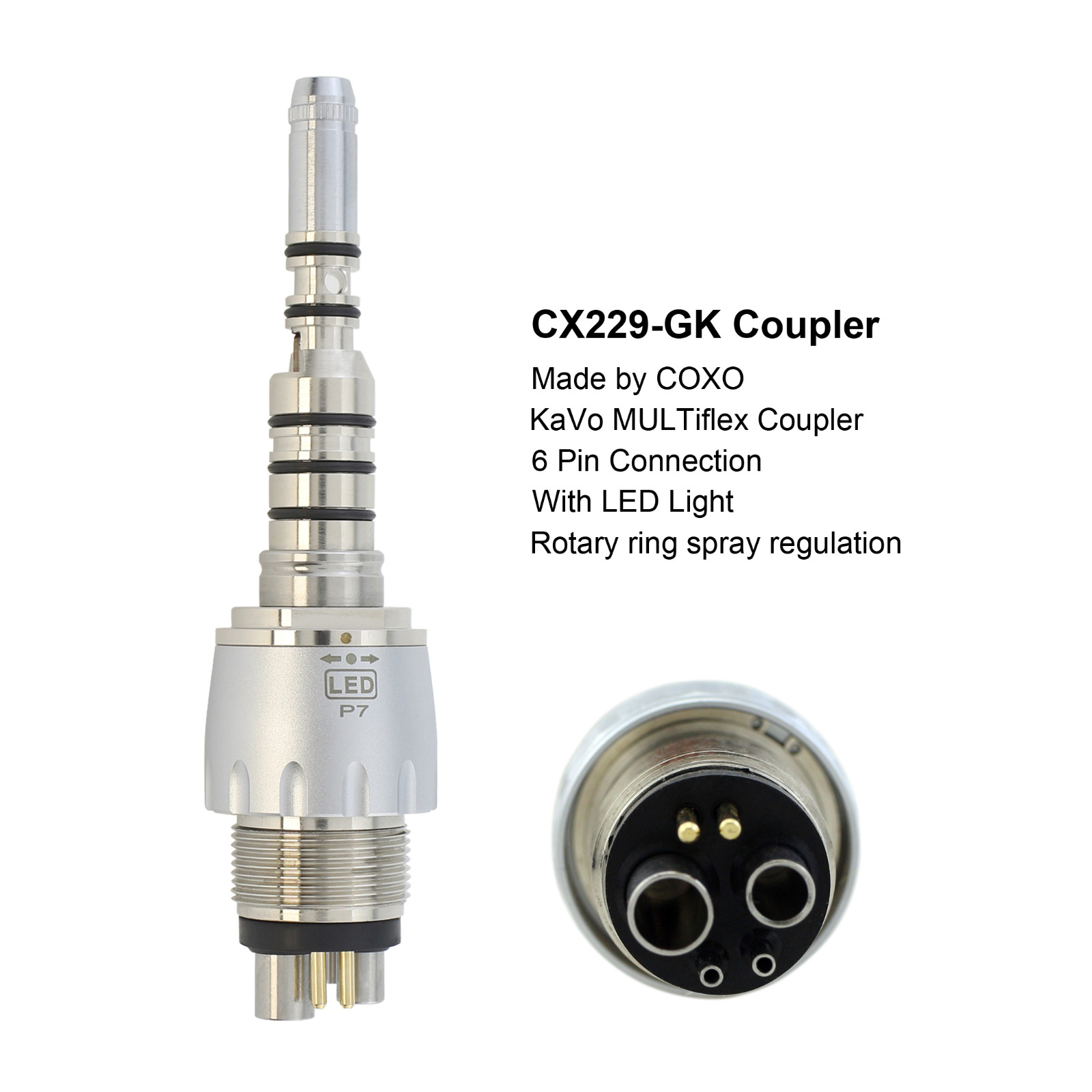 KAVO Multiflex NSK Coupling Dental LED Coupler 4/6 Hole High Speed Swivel COXO