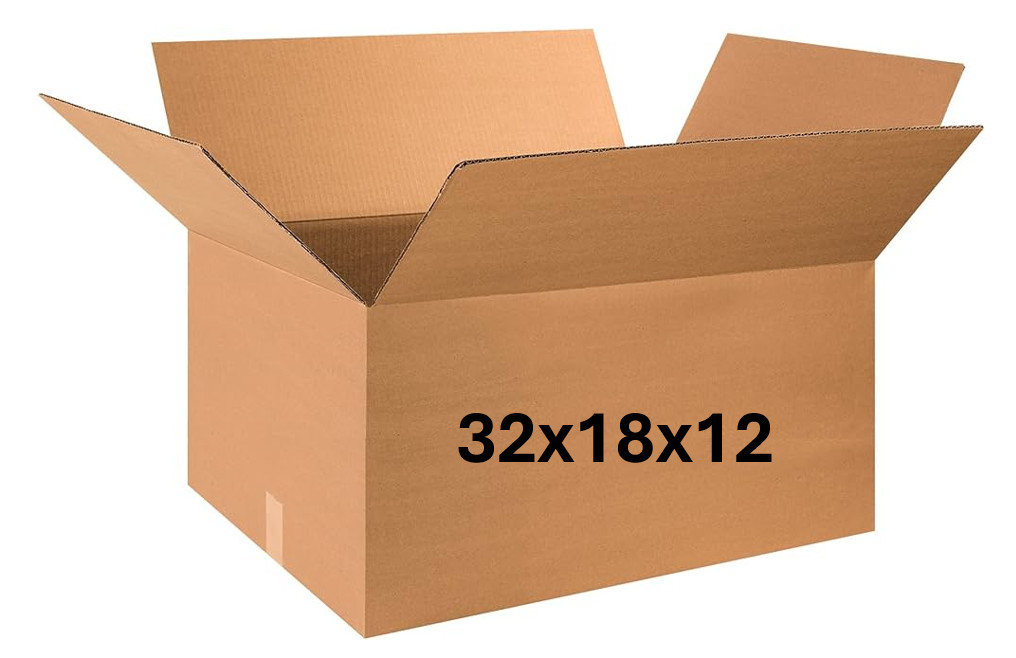 32″ x 18″ x 12″ CARDBOARD BOX – 200 lb – SINGLE BOX
