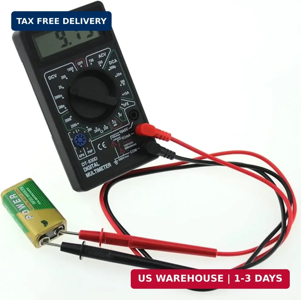 DT-830D Digital Multimeter with Buzzer Square Wave Output Voltage Ampere Ohm Tes