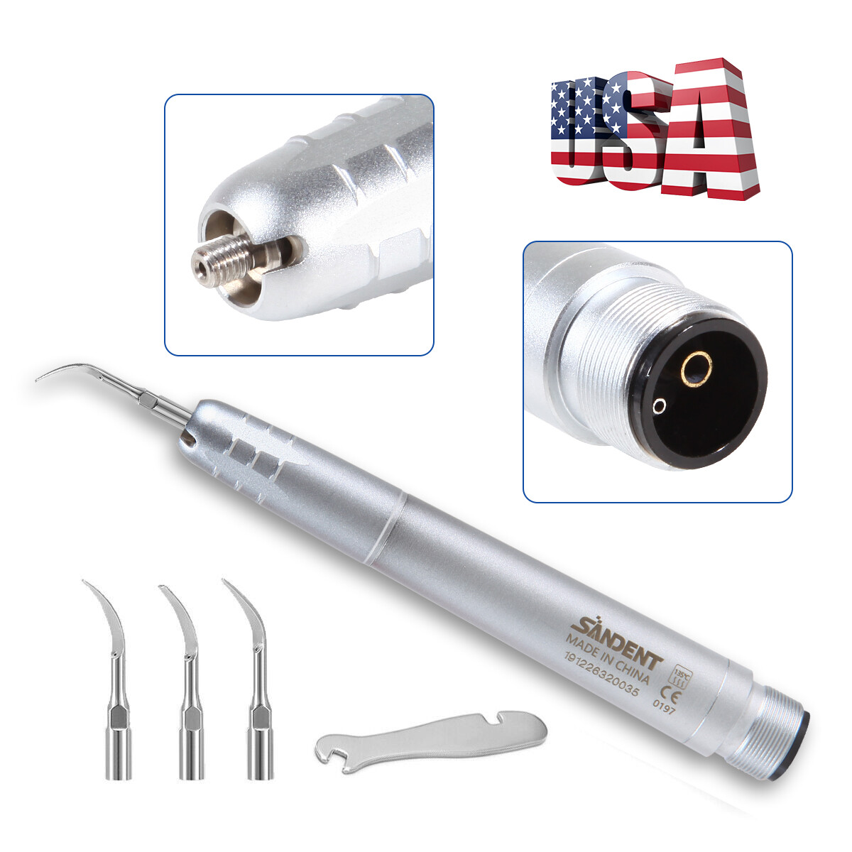 DentalSuper Sonic Ultrasonic Air Scaler Handpiece 2 Hole /4 Hole Scaling