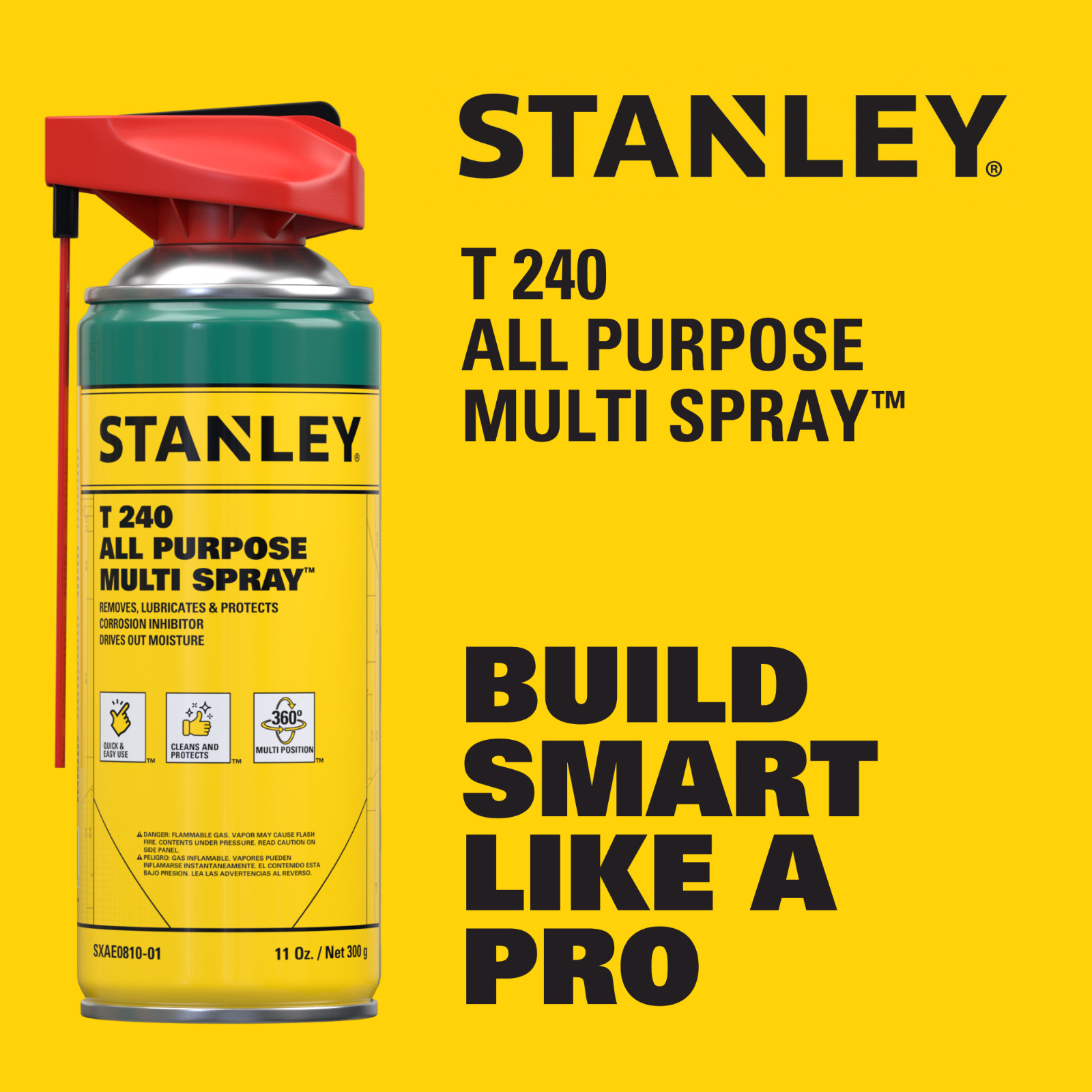 Stanley T240 All Purpose Multi Spray Corrosion Inhibitor Lubricant 11 oz 2 Pack