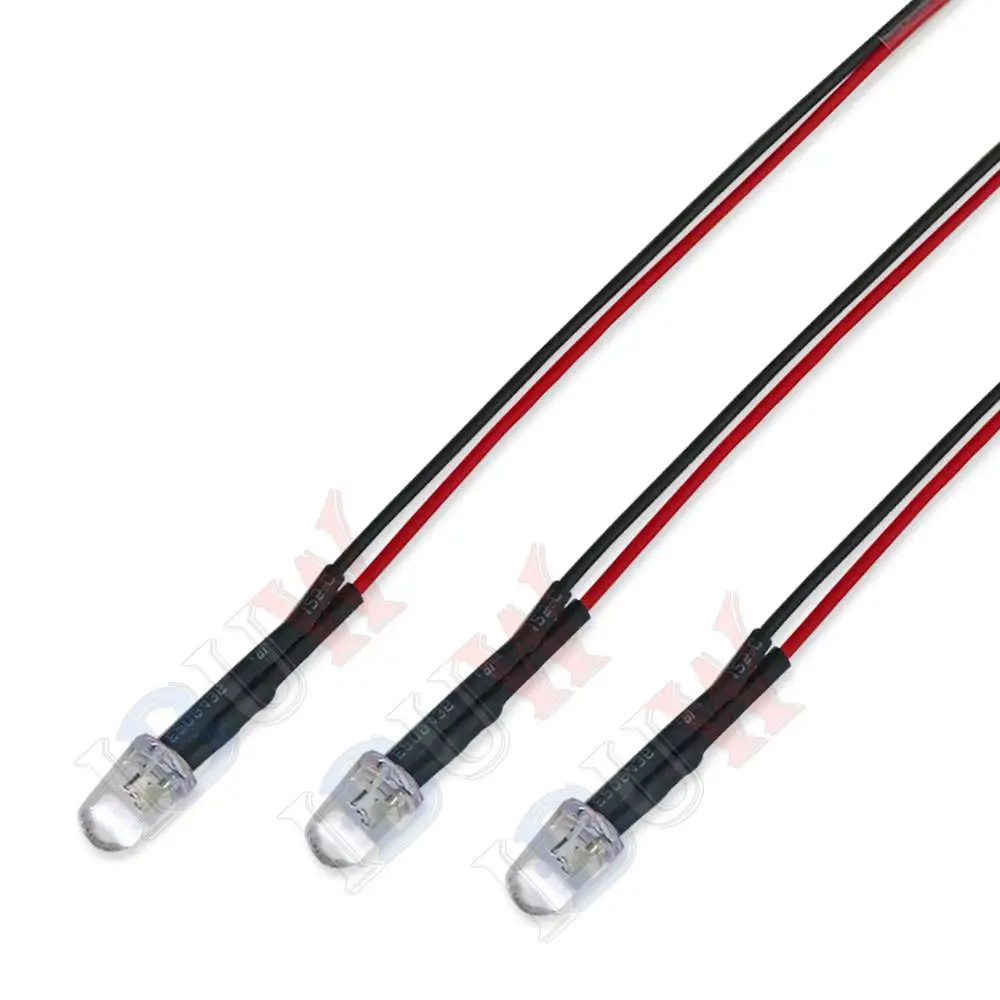 10PCS DC 3V 6V 12V 24V Pre Wired 3Mm 5Mm LED Light Lamp Bulb Prewired Emitting D