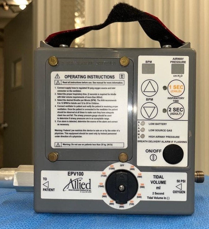 Allied EPV100 Portable Ventilator w/Breath Assist Control