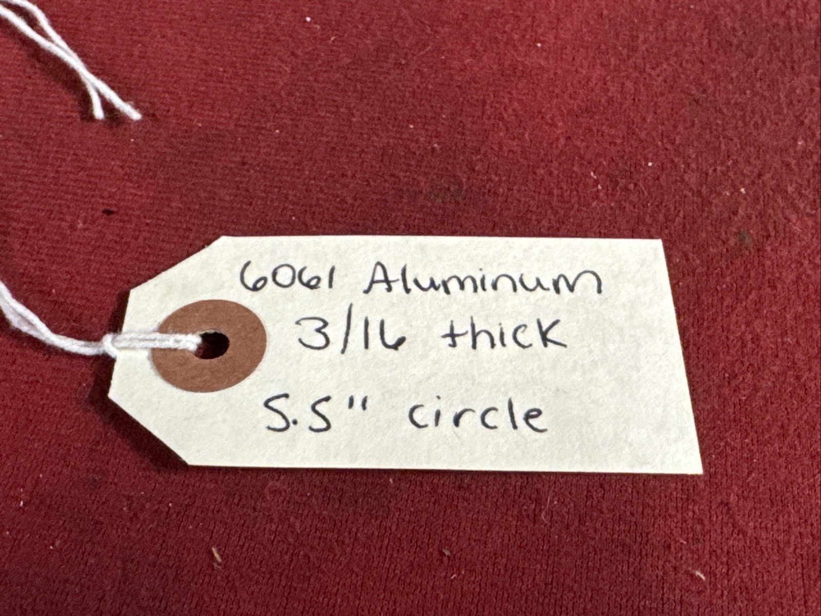 3/16 (.1875″) Aluminum Disc x 5.5″ Diameter Circle Round 6061 Aluminum USA MADE