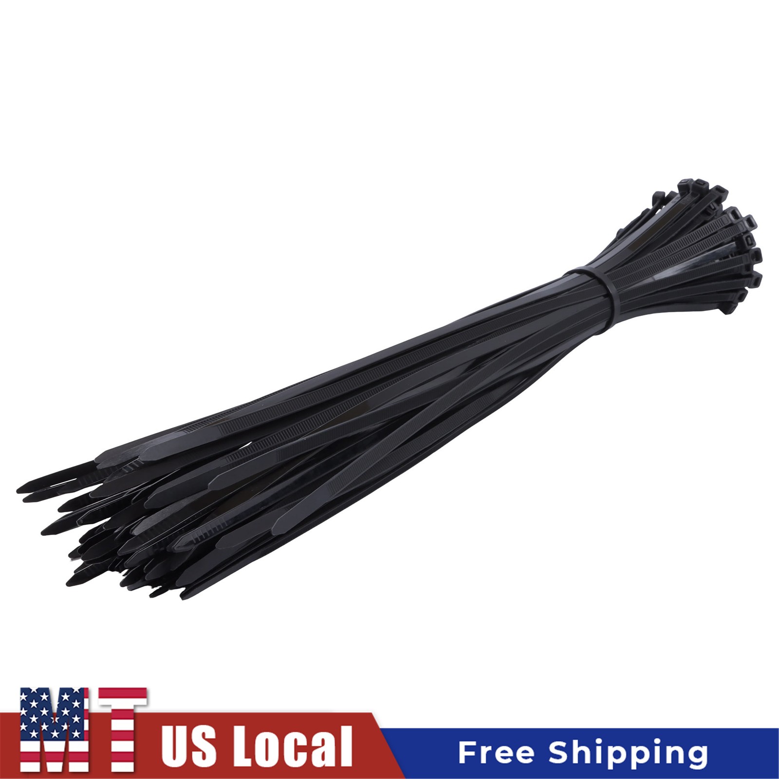 Self-Locking Zip Ties 1200pcs 14 Inch Nylon 50lb Heavy Duty 0.18in Width Black