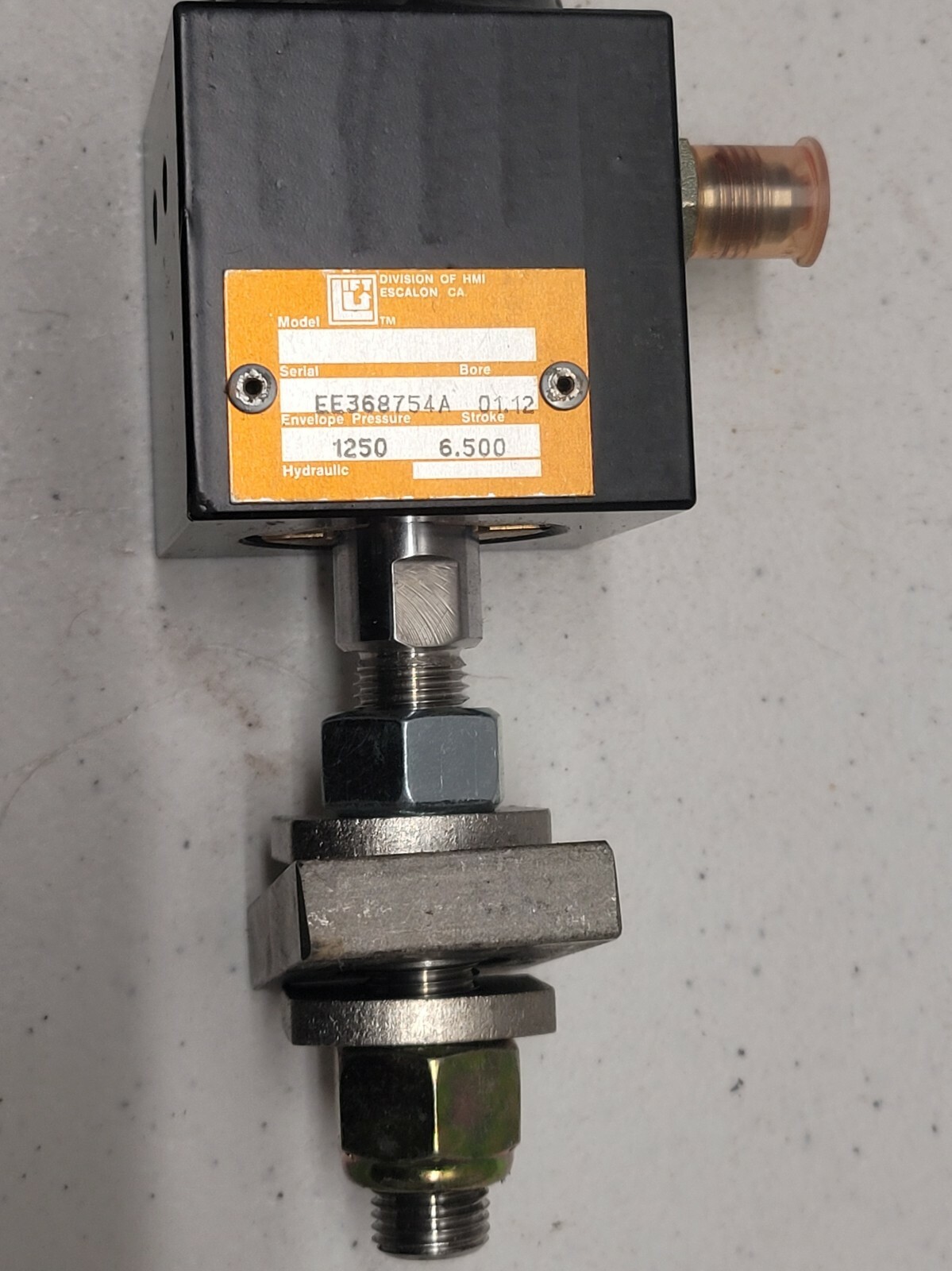 LIFT-U Hydraulic Cylinder EE368754A 6.500″ Stroke 1250 psi