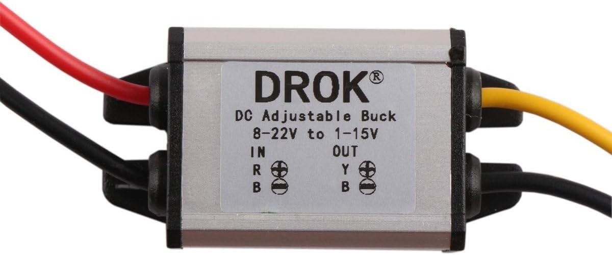 5V DC Converter, 2pcs Waterproof DC Buck Converter 8V-22V 12 V Step Down to 3…