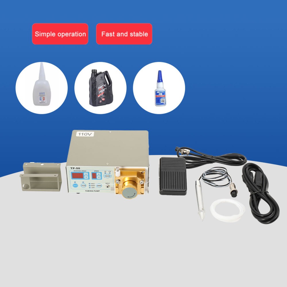 TP-50 Peristaltic Fast-drying Liquid Glue Dispenser Dispensing Machine 110V