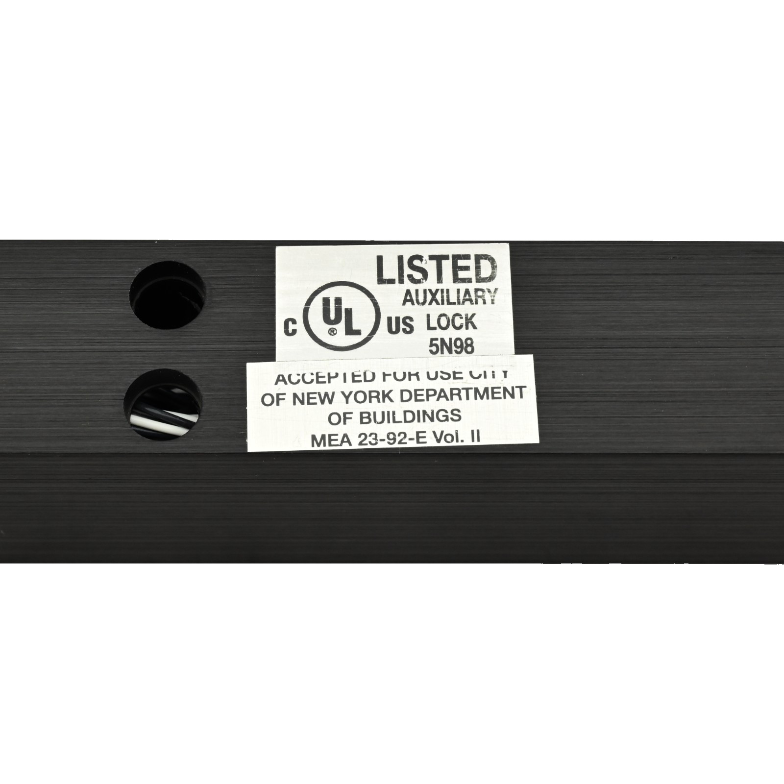 DynaLock 2522-US19 x DSM2 Dual Electromagnetic Lock, 650lbs, Outswing, Black