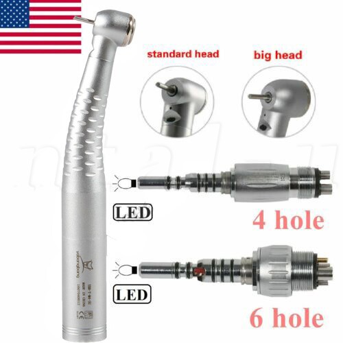 Dental Fiber Optic LED Turbine Handpiece /Quick Coupler 4Hole /6Hole for KAV