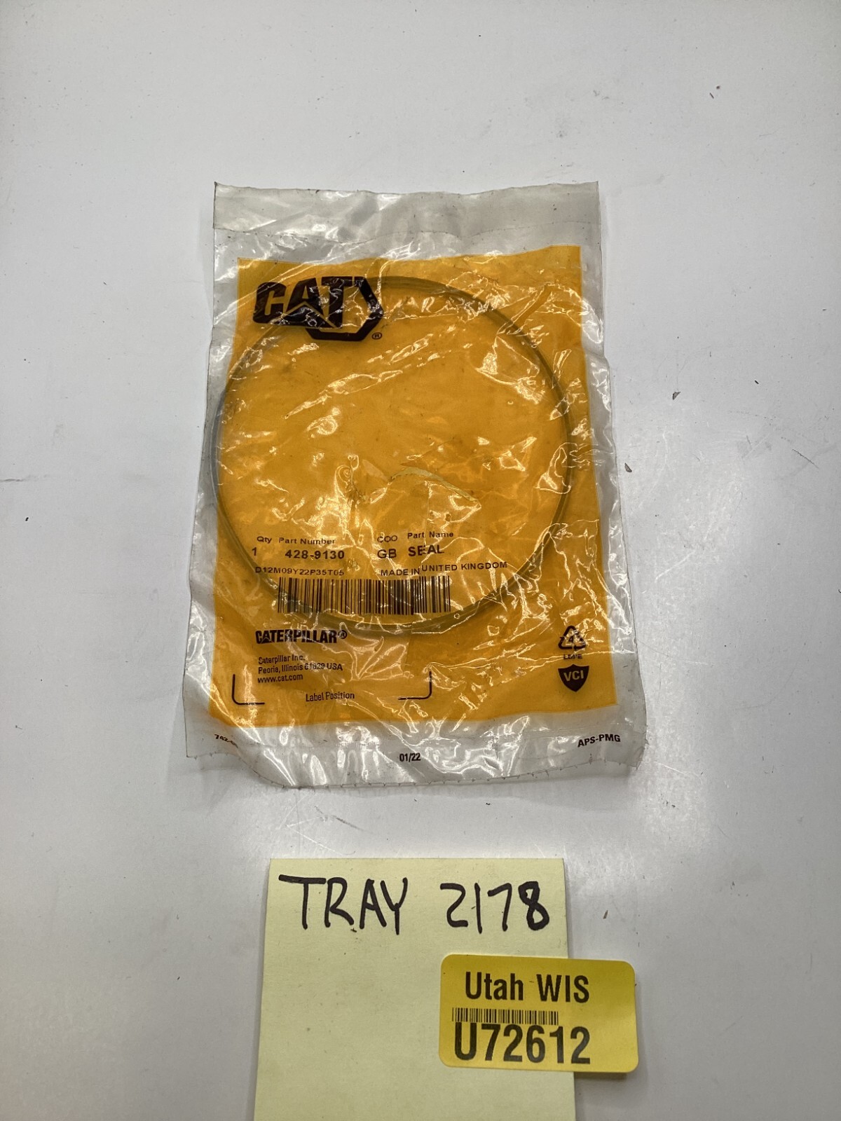 OEM Caterpillar 428-9130: 118.50MM MAXIMUM INNER DIAMETER GASKET SEAL