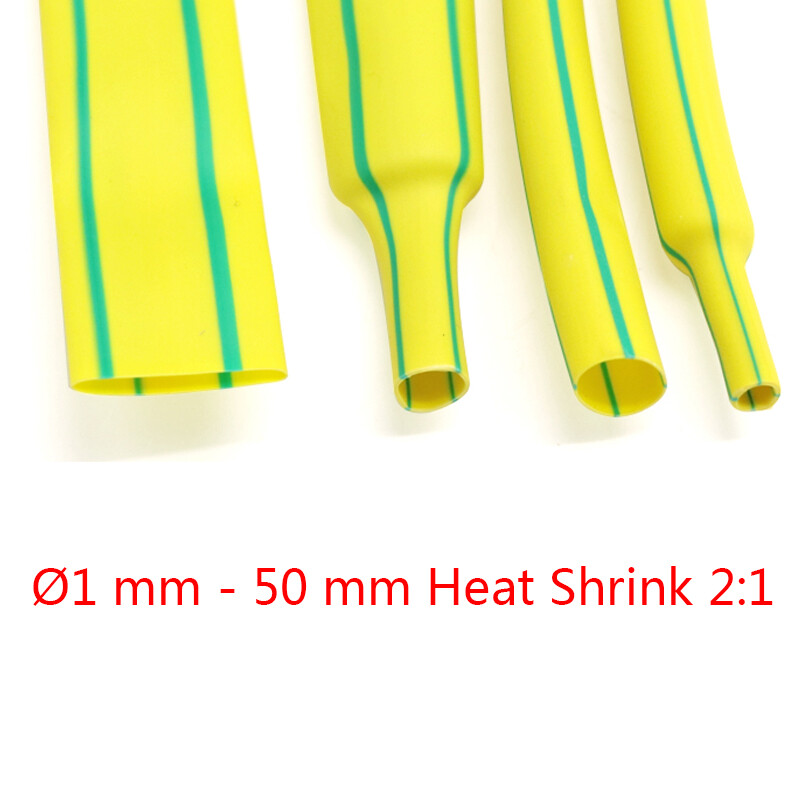 Yellow-Green Φ1mm-50mm Heat Shrink Tube 2:1 Shrinkable Wire Cable Sleeving Wraps