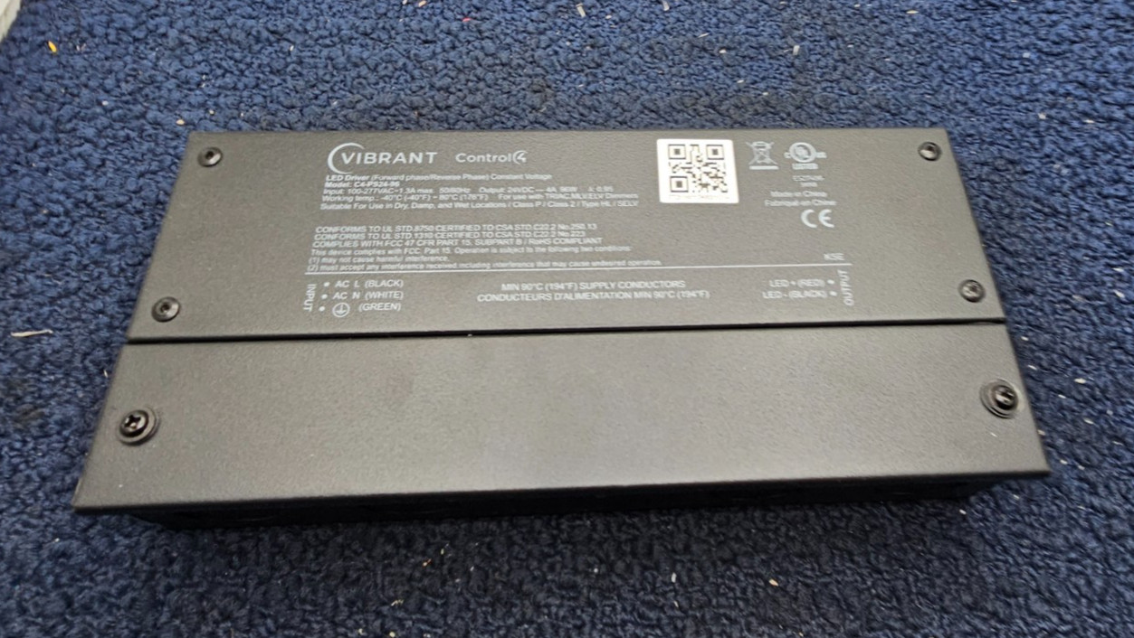 Control4 C4-PS24-96 Vibrant 24V Power Supply, 100-277VAC Input, 24VDC Output