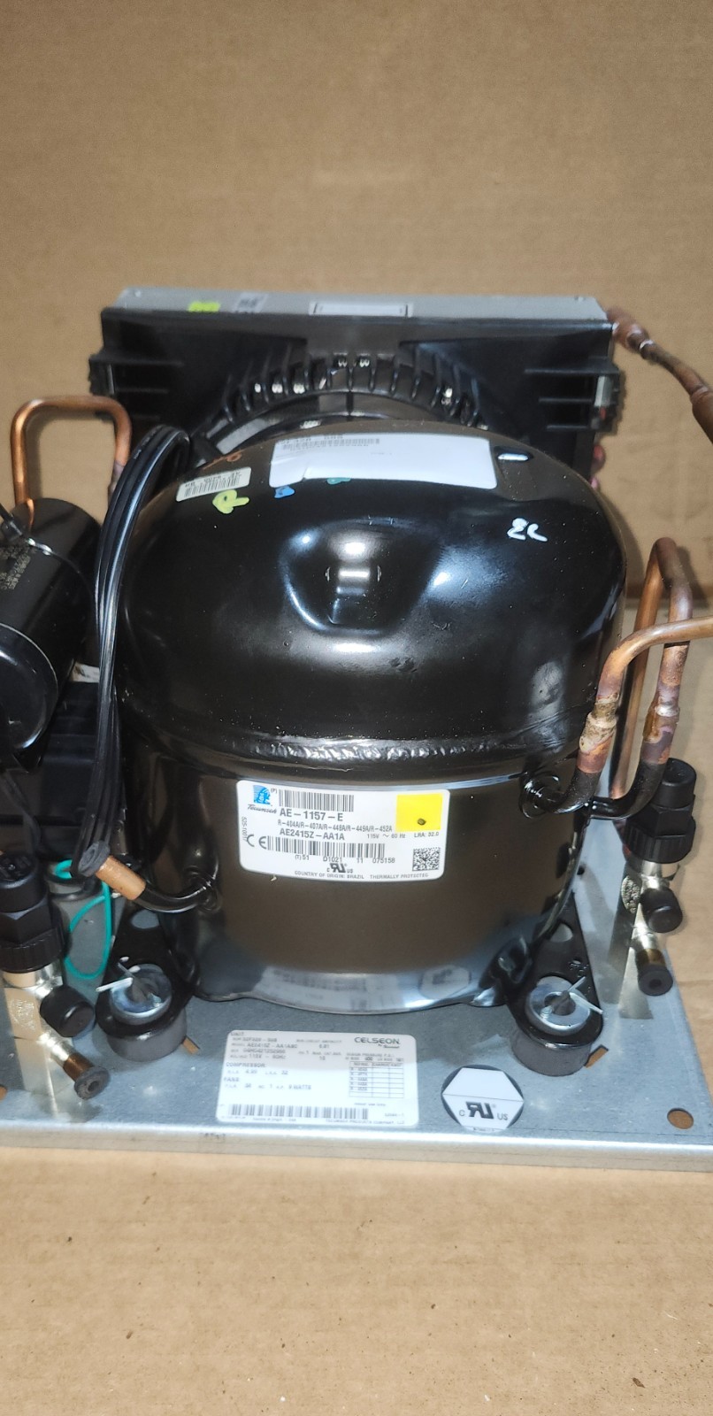 NEW Tecumseh 32F328-59S Indoor Condensing Unit 1/3 HP 115V R404A/R448A LBP AE241