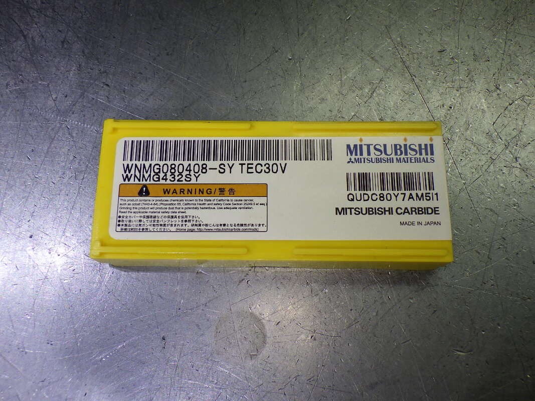 Mitsubishi carbide Inserts QTY10 WNMG432SY / WNMG080408-SY TEC30V (LOC2083A)