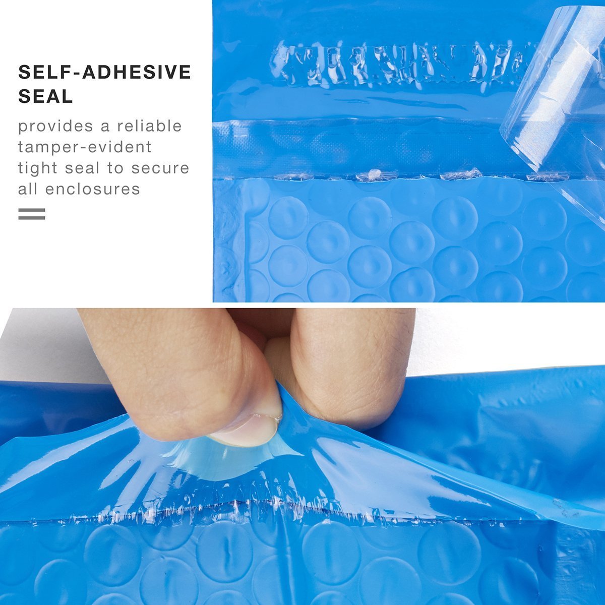 50 Blue Poly Bubble Padded Envelopes Self-Sealing Mailers 4X8 (Inner 4×7)