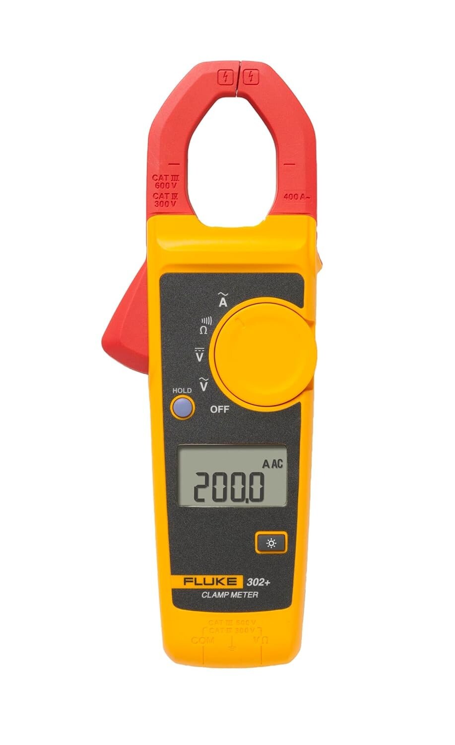 Fluke 302+ Plus Digital Clamp Meter Tester AC / DC Volt Amp Multimeter AC400A