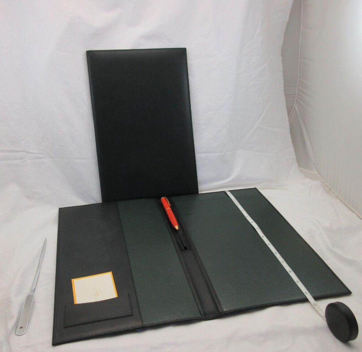 Legal Size Portfolio Leather Graphic Image Black